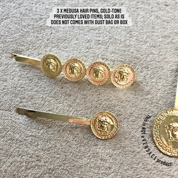 ✨2/$35✨ Hair: 3 x Medusa Hair Pins, Gold-tone 🛍 Bundle Me! - Picture 3 of 8
